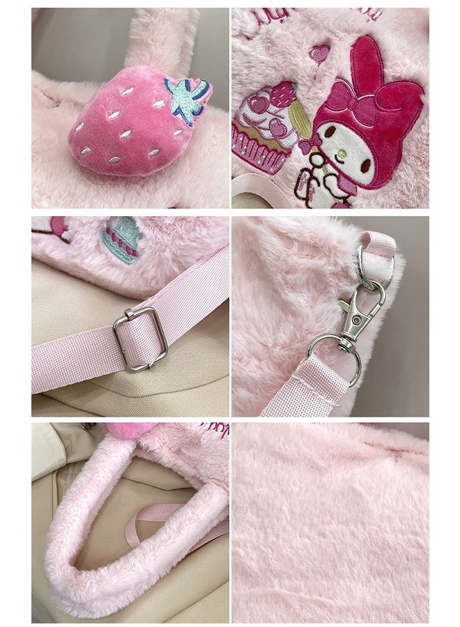 Sanrio MyMelody Plush Crossbody Bag With Adjustable Shoulder Strap - Image 3
